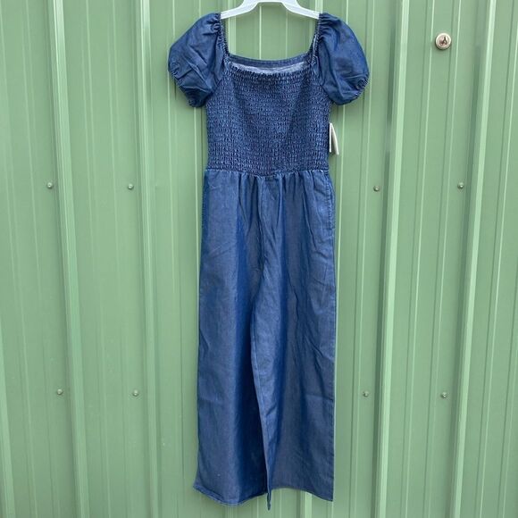 Girls Comfy Lightweight Smocked Jumpsuit, Size XXL - Picture 1 of 7